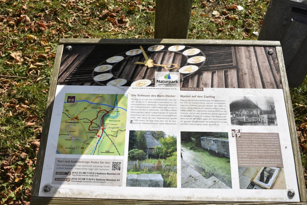 Pension Zur Schleuse Garni Am Elbe Luebeck - Kanal In Witzeeze Eksteriør bilde